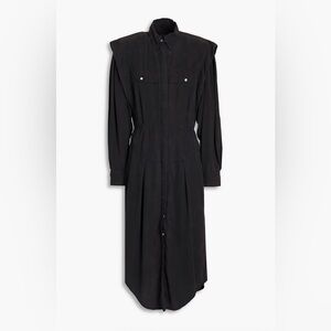 NEW with Tags Isabel Marant Size Larhe Black Women's Pearl Button Dress